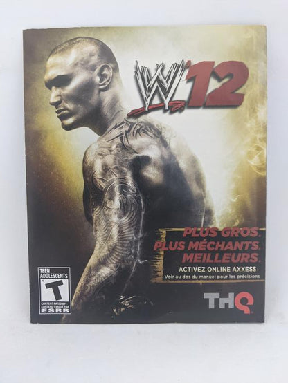 PS3 WWE 12 INSTRUCTION BOOKLET (usagé)