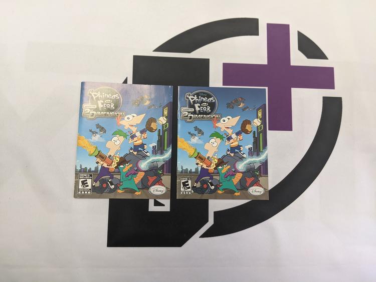 PS3 PHINEAS AND FERB ACROSS THE 2ND DIMENSION INSTRUCTION BOOKLET BILINGUAL