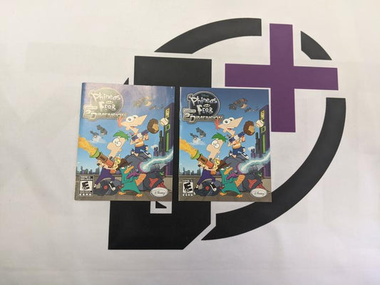 PS3 PHINEAS AND FERB ACROSS THE 2ND DIMENSION INSTRUCTION BOOKLET BILINGUAL (usagé)