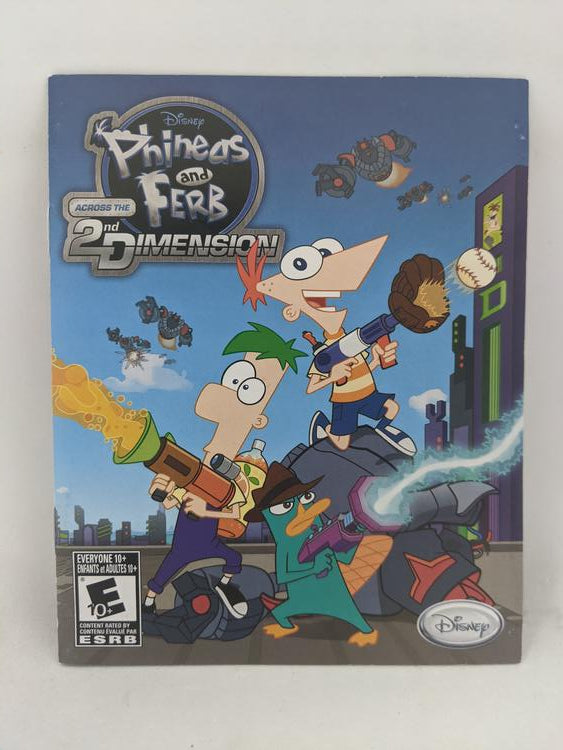 PS3 PHINEAS AND FERB ACROSS THE 2ND DIMENSION INSTRUCTION BOOKLET BILINGUAL