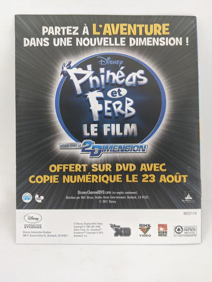 PS3 PHINEAS AND FERB ACROSS THE 2ND DIMENSION INSTRUCTION BOOKLET BILINGUAL (usagé)