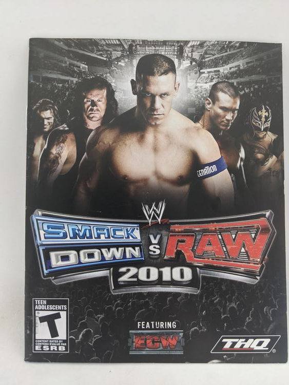 PS3 WWE SMACKDOWN VS RAW 2010 INSTRUCTION BOOKLET BILINGUAL (usagé)