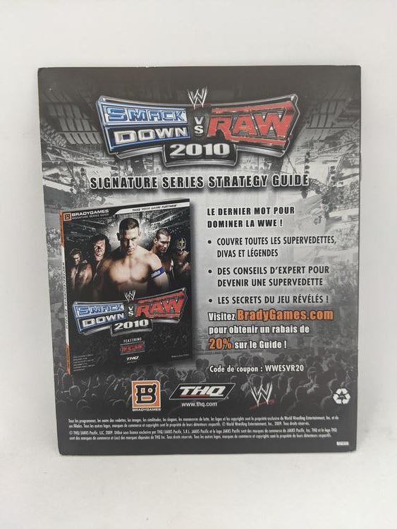 PS3 WWE SMACKDOWN VS RAW 2010 INSTRUCTION BOOKLET BILINGUAL