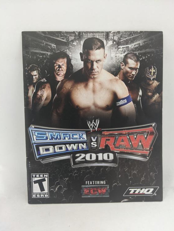PS3 WWE SMACKDOWN VS RAW 2010 INSTRUCTION BOOKLET BILINGUAL