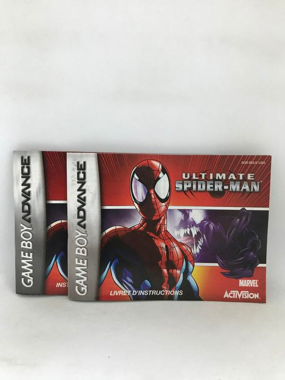 GBA ULTIMATE SPIDER-MAN INSTRUCTION BOOKLET BILINGUAL