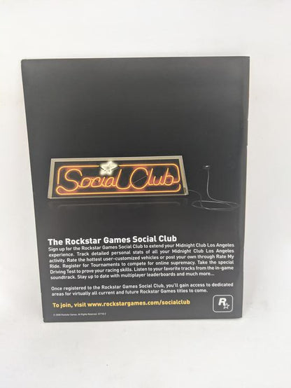 PS3 MIDNIGHT CLUB LOS ANGELES INSTRUCTION BOOKLET ENGLISH