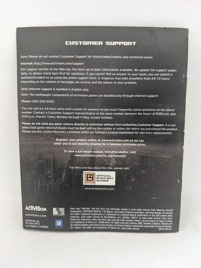 PS3 TRANSFORMERS THE GAME INSTRUCTION BOOKLET ENGLISH