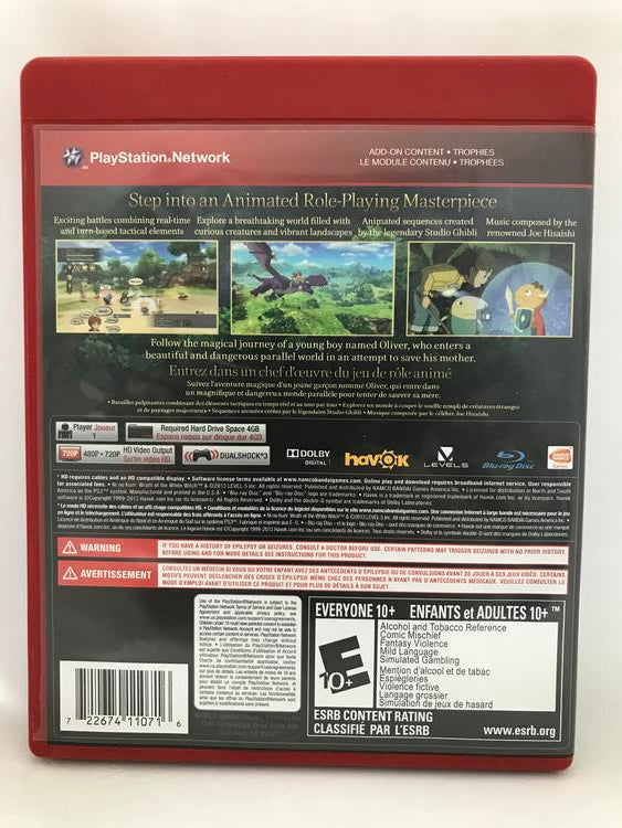 NI NO KUNI WRATH OF THE WHITE WITCH GREATEST HITS (COMPLETE IN BOX) (usagé)