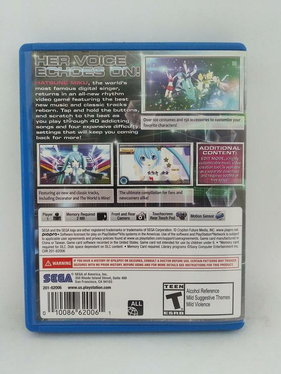 HATSUNE MIKU PROJECT DIVA F 2ND (COMPLETE IN BOX)