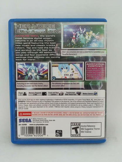 HATSUNE MIKU PROJECT DIVA F 2ND (COMPLETE IN BOX) (usagé)