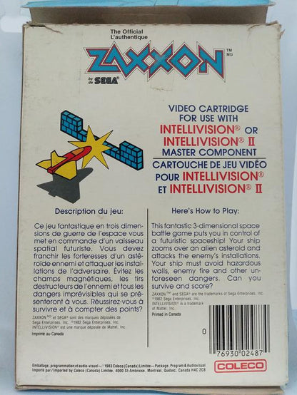 INTELLIVISION ZAXXON (WITH BOX) (usagé)