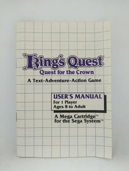 KING'S QUEST: QUEST FOR THE CROWN (COMPLETE IN BOX) (usagé)