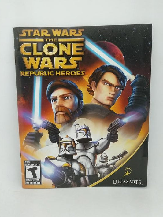 PS3 STAR WARS THE CLONE WARS REPUBLIC HEROES INSTRUCTION BOOKLET BILINGUAL (usagé)