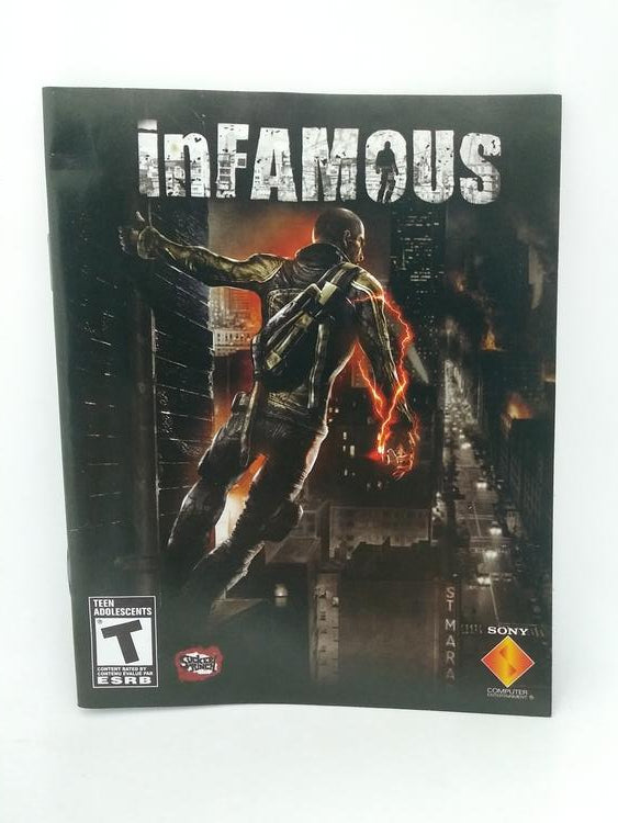 PS3 INFAMOUS INSTRUCTION BOOKLET BILINGUAL