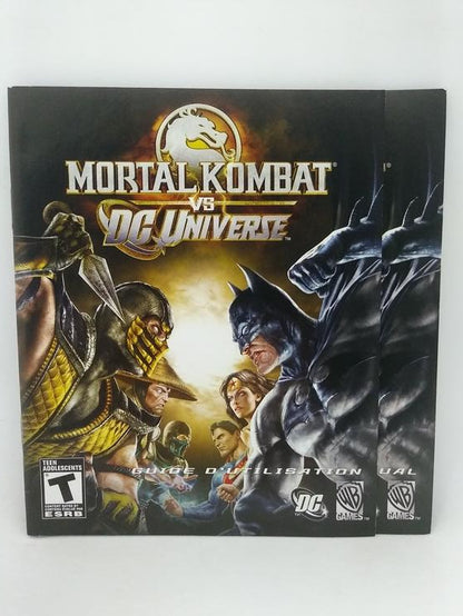 PS3 MORTAL KOMBAT VS DC UNIVERSE INSTRUCTION BOOKLET BILINGUAL