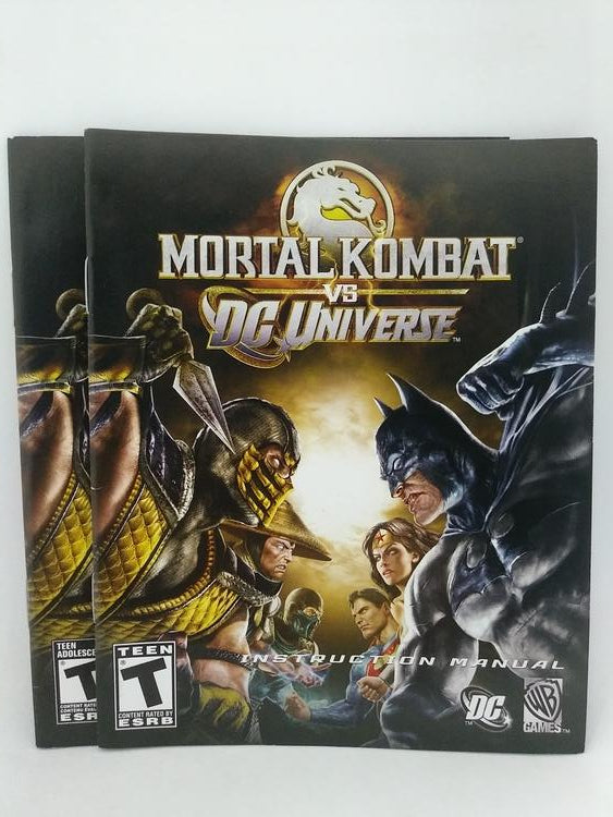 PS3 MORTAL KOMBAT VS DC UNIVERSE INSTRUCTION BOOKLET BILINGUAL
