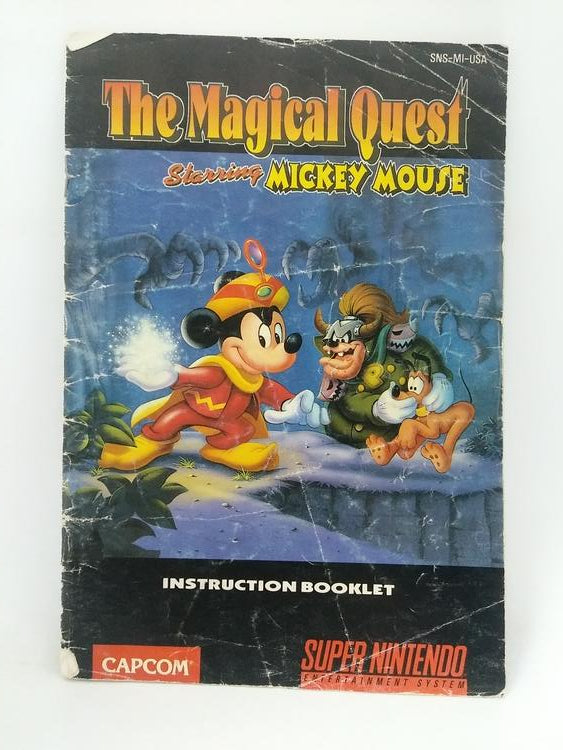 SNES THE MAGICAL QUEST STARRING MICKEY MOUSE INSTRUCTION BOOKLET ENGLISH