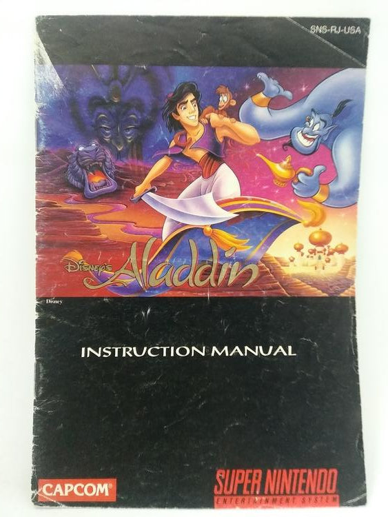 SNES DISNEY'S ALADDIN INSTRUCTION BOOKLET ENGLISH