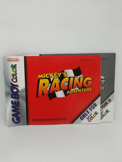 GBC MICKEY'S RACING ADVENTURE INSTRUCTION BOOKLET BILINGUAL