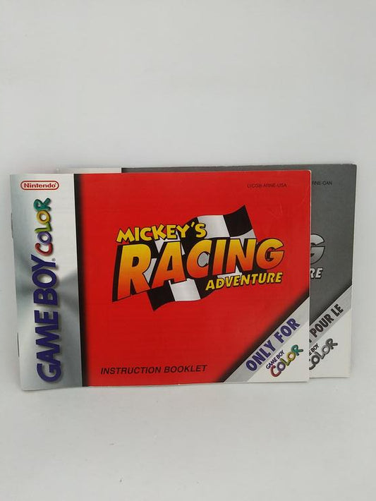 GBC MICKEY'S RACING ADVENTURE INSTRUCTION BOOKLET BILINGUAL (usagé)