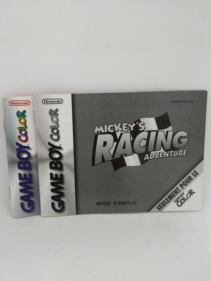 GBC MICKEY'S RACING ADVENTURE INSTRUCTION BOOKLET BILINGUAL