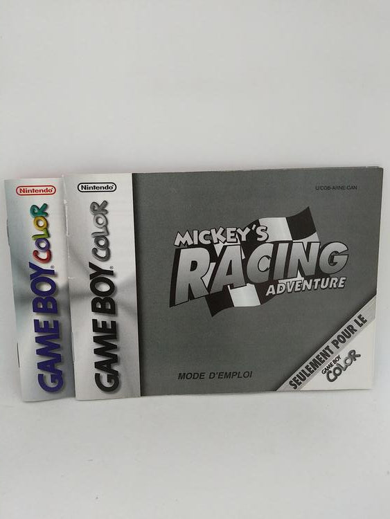 GBC MICKEY'S RACING ADVENTURE INSTRUCTION BOOKLET BILINGUAL (usagé)
