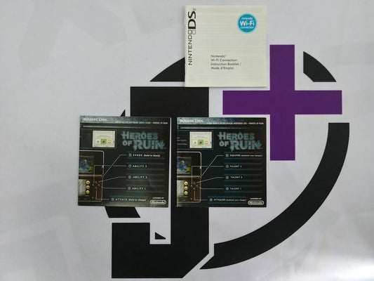 3DS HEROES OF RUIN INSTRUCTION BOOKLET BILINGUAL