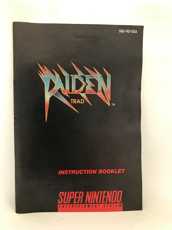 SNES RAIDEN TRAD INSTRUCTION BOOKLET BILINGUAL