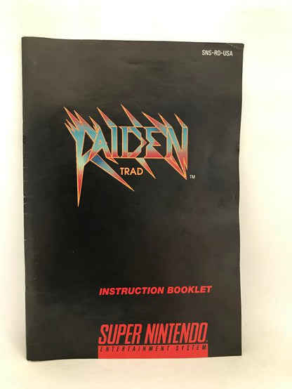 SNES RAIDEN TRAD INSTRUCTION BOOKLET BILINGUAL