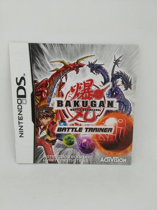 NDS BAKUGAN BATTLE BRAWLERS BATTLE TRAINER INSTRUCTION BOOKLET BILINGUAL