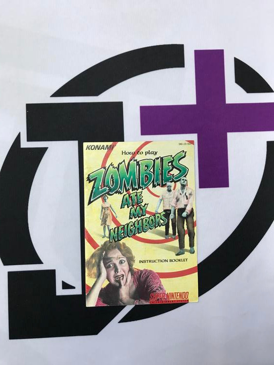 SNES ZOMBIES ATE MY NEIGHBORS INSTRUCTION BOOKLET ENGLISH