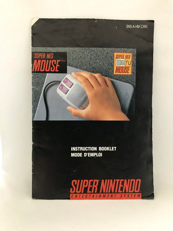 SNES MOUSE INSTRUCTION BOOKLET BILINGUAL (usagé)