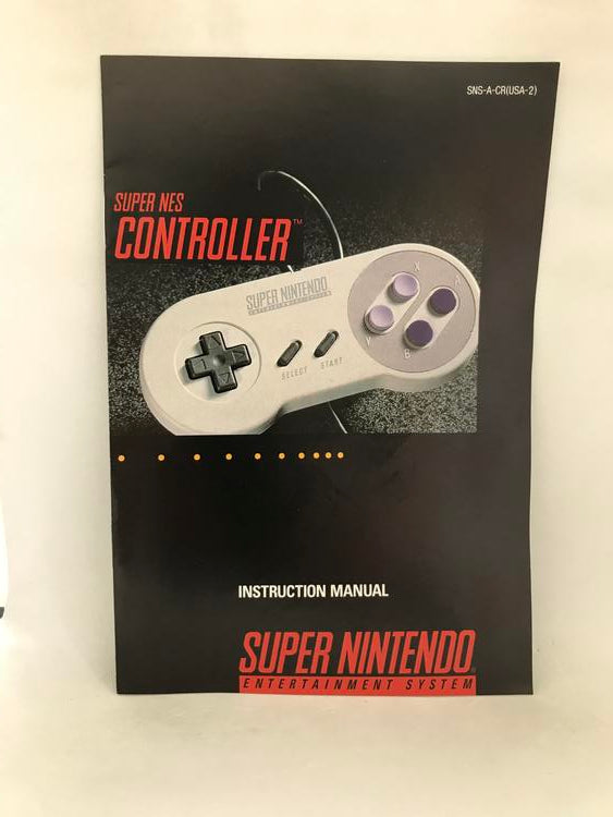 SNES CONTROLLER INSTRUCTION BOOKLET BILINGUAL