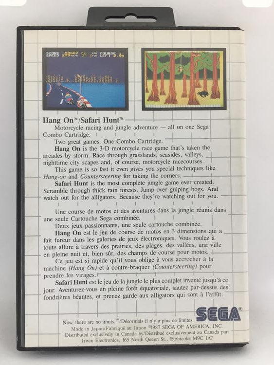 HANG ON & SAFARI HUNT (COMPLETE IN BOX) (usagé)