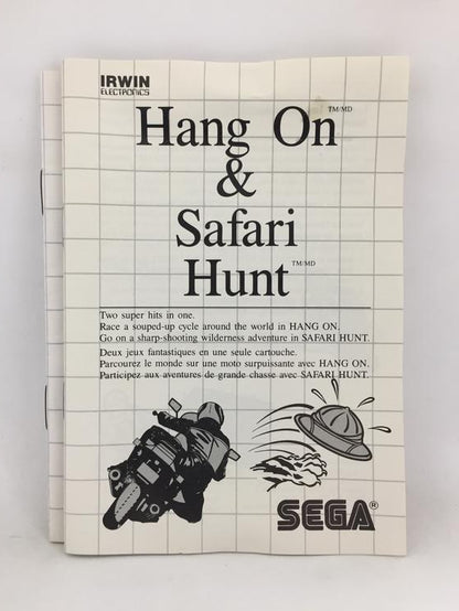 HANG ON & SAFARI HUNT (COMPLETE IN BOX)