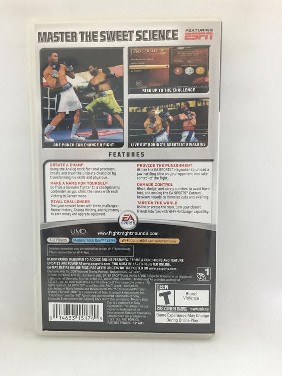 FIGHT NIGHT ROUND 3 (COMPLETE IN BOX) (usagé)