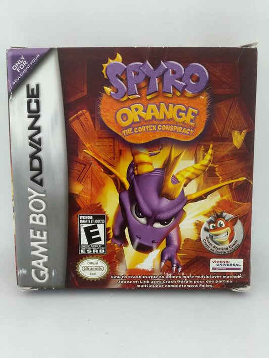 GBA SPYRO ORANGE THE CORTEX CONSPIRACY (BOX ONLY)