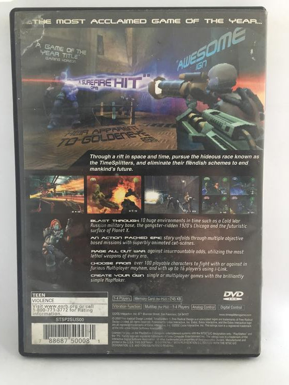 PS2 TIME SPLITTERS 2 (BOX ONLY)