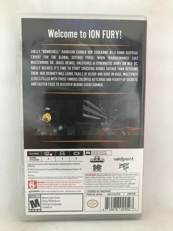 ION FURY (LIMITED RUN GAMES) (usagé)
