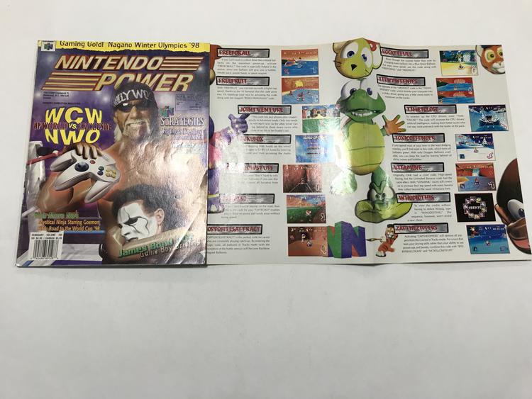 NINTENDO POWER GAMER MAGAZINE VOLUME 105 WITH POSTER - WCW VS NWO