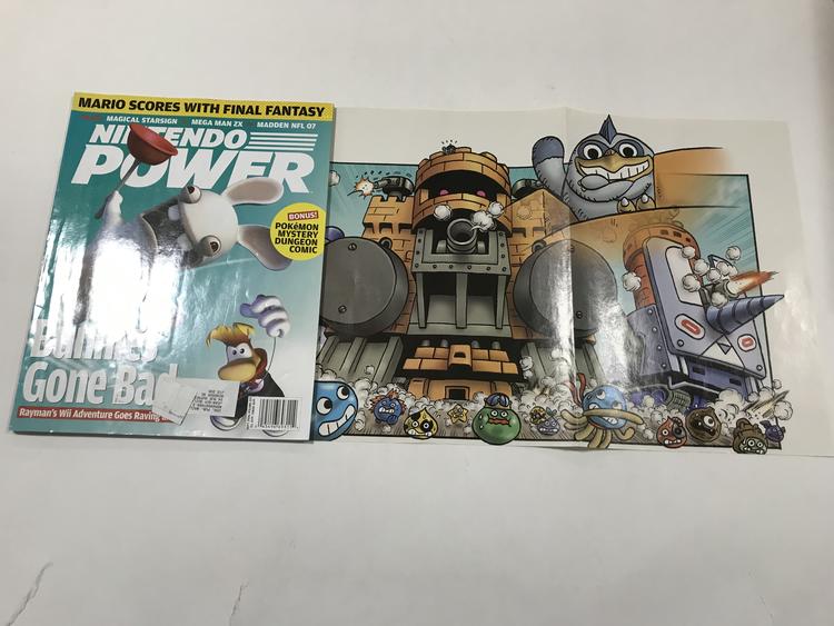 NINTENDO POWER GAMER MAGAZINE VOLUME 207 WITH POSTER - RAYMAN RAVING RABBIDS