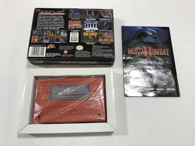 SPIDER-MAN VENOM MAXIMUM CARNAGE RED CARTRIDGE (COMPLETE IN BOX) (usagé)