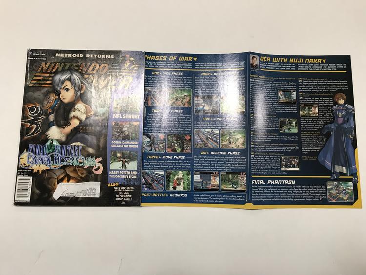 NINTENDO POWER GAMER MAGAZINE VOLUME 177 WITH POSTER - FINAL FANTASY CRYSTAL CHRONICLES