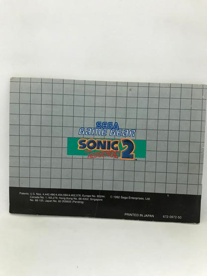 SGG SONIC THE HEDGEHOG 2 INSTRUCTION BOOKLET ENGLISH