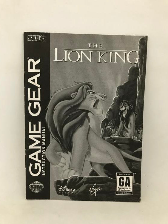 SGG THE LION KING INSTRUCTION BOOKLET ENGLISH