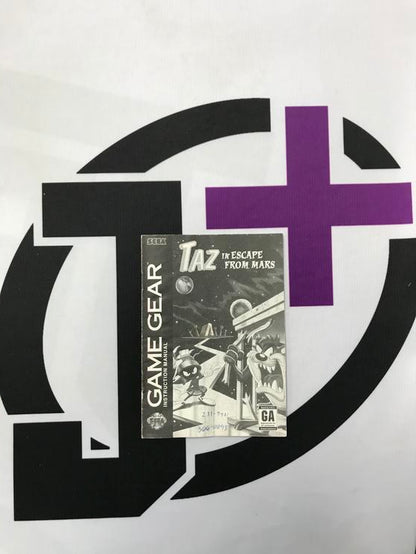 SGG TAZ IN ESCAPE FROM MARS INSTRUCTION BOOKLET ENGLISH