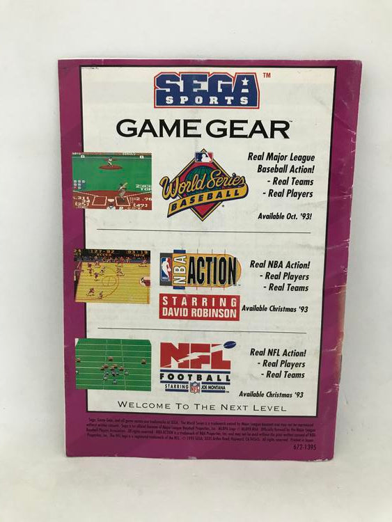 SGG WORLD SERIES BASEBALL INSTRUCTION BOOKLET ENGLISH (usagé)
