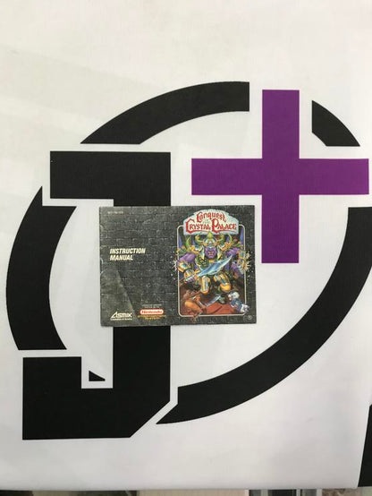 NES CONQUEST OF THE CRYSTAL PALACE INSTRUCTION BOOKLET ENGLISH