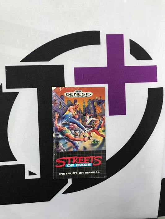 GEN STREETS OF RAGE INSTRUCTION BOOKLET ENGLISH
