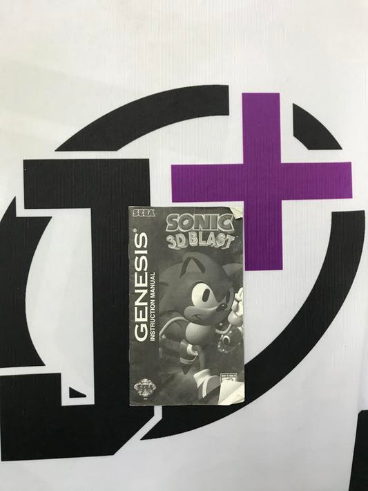 GEN SONIC 3D BLAST INSTRUCTION BOOKLET ENGLISH (usagé)